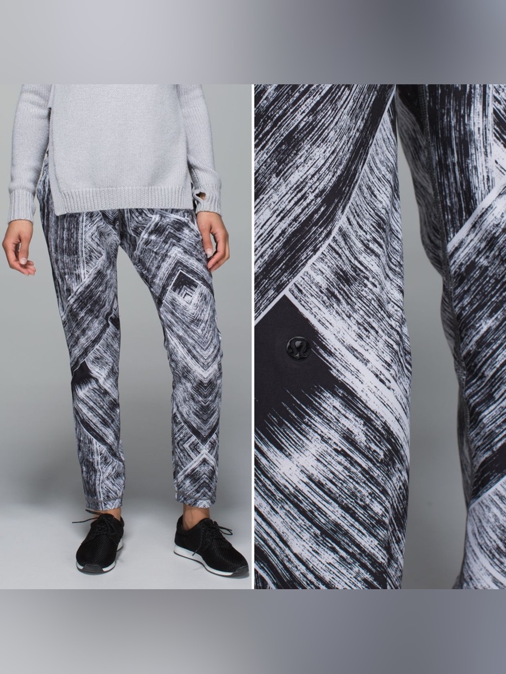 Lululemon Namaskar Pant II in Black and White Patterned Women’s Size 6 $98